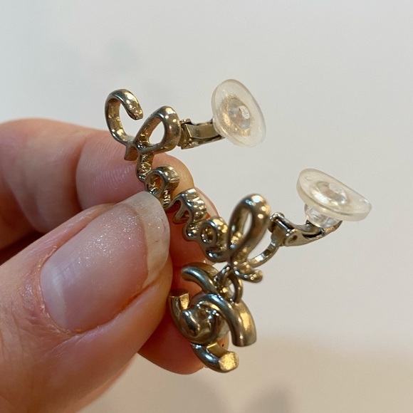 Chanel Logo Clip On Earrings - Picture 7 of 8